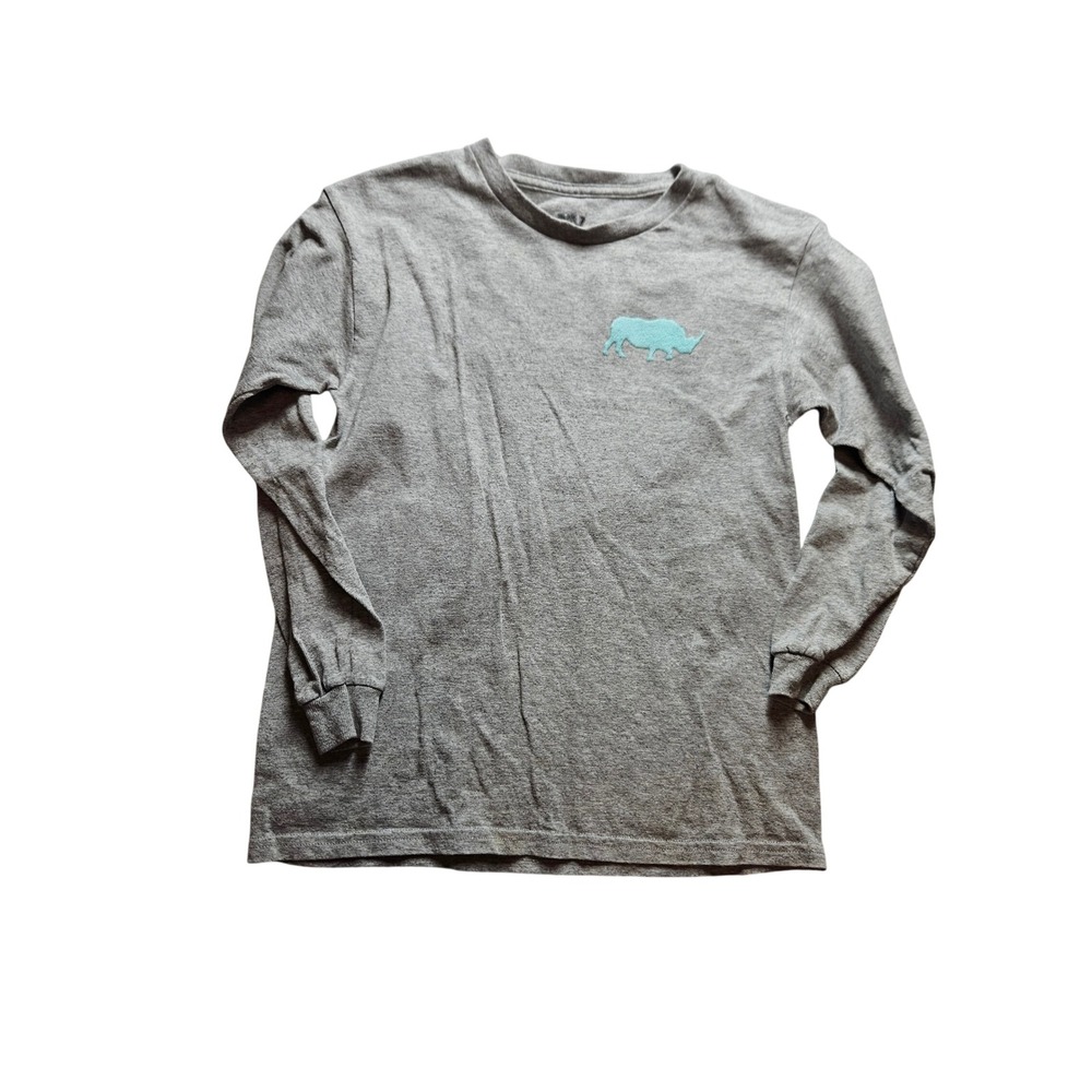 MV Sport San Diego Zoo Safari Park Gray Long Sleeve T-Shirt Youth Medium Rhino